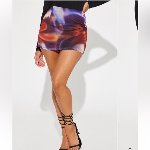 Fashion Nova Multicolor Mini Skirt - Picture 4 of 4
